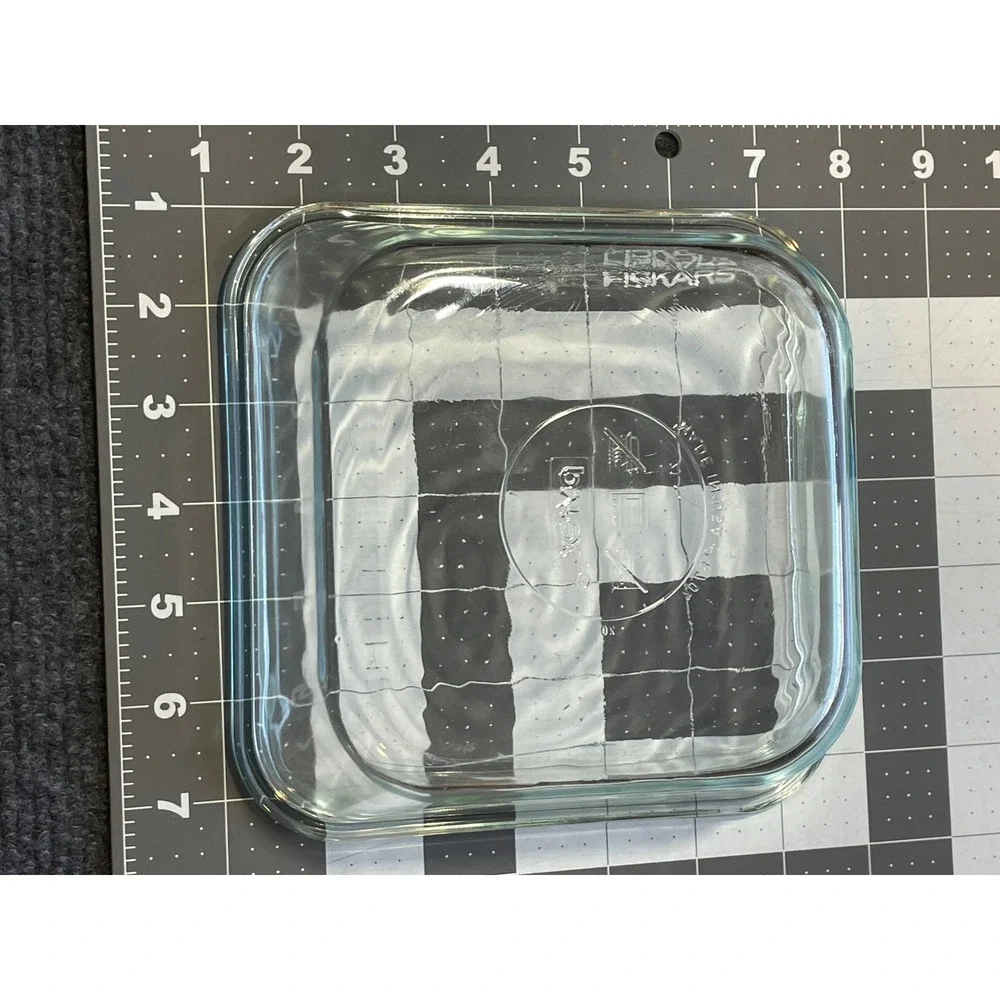 Pyrex 7201 Clear Glass Square Food Storage Dish 4 Cup Made in USA